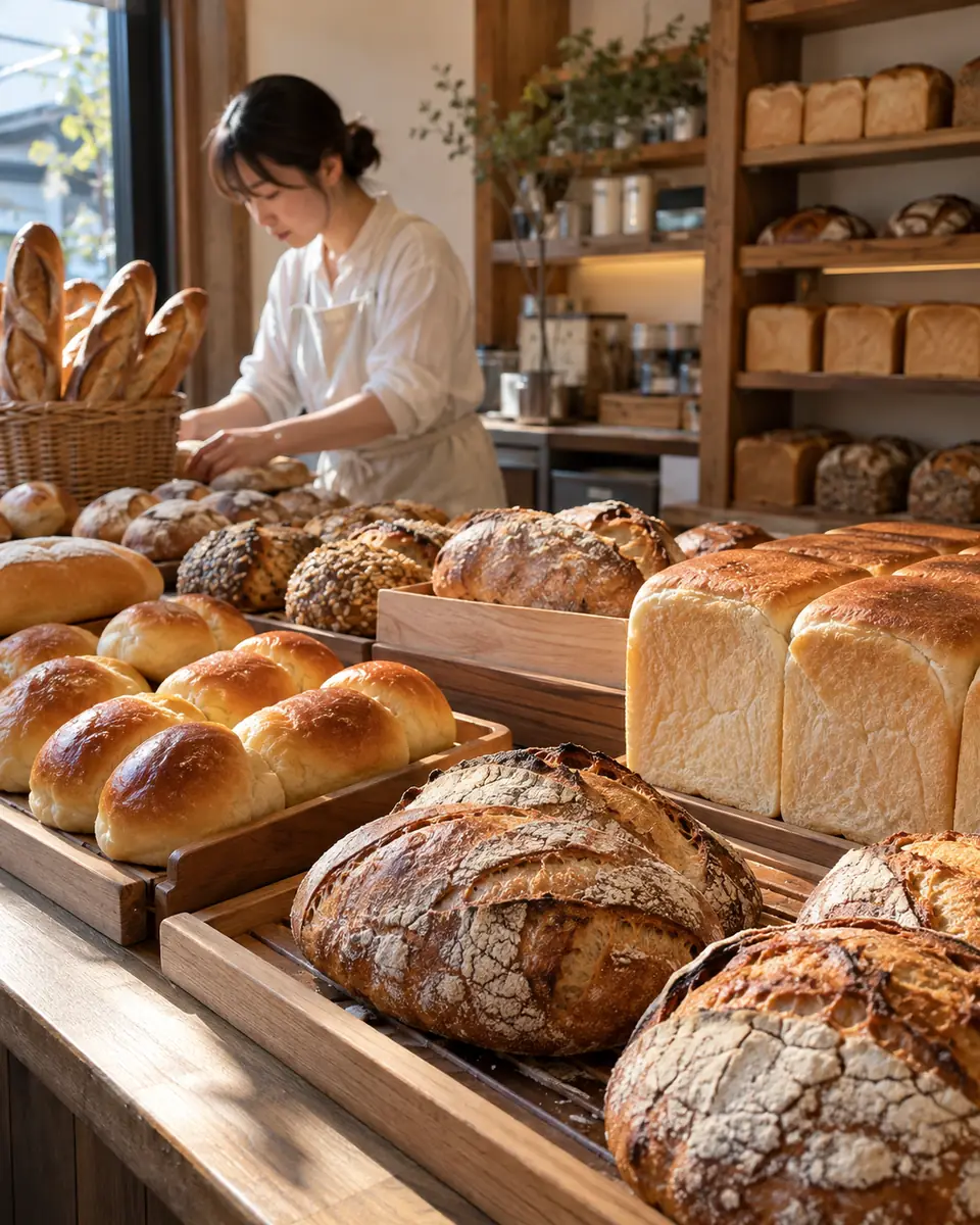 パン屋の店内